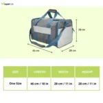 Barkbutler x Fofos Expandable Foldable Carrier for Dogs and Cats (Grey/Blue)