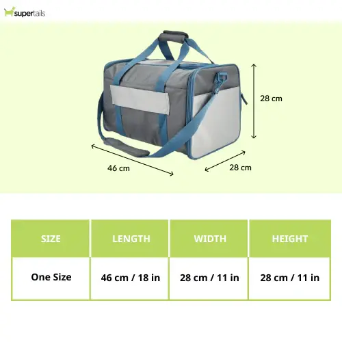 Barkbutler x Fofos Expandable Foldable Carrier for Dogs and Cats (Grey/Blue)