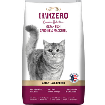 Signature Grain Zero Ocean Fish Sardine and Mackerel Adult Cat Dry Food