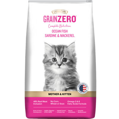 Signature Grain Zero Ocean Fish Sardine and Mackerel Mother and Kitten Starter Cat Dry Food