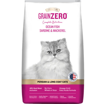 Signature Grain Zero Ocean Fish Sardine and Mackerel Persian and Long Coat Cat Dry Food
