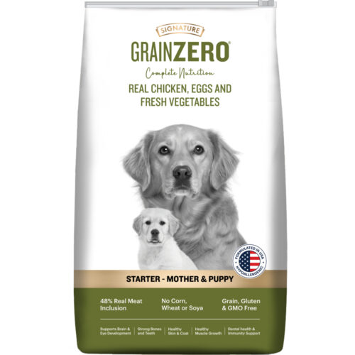 Signature Grain Zero Real Chicken, Egg and Vegetables Mother and Puppy Starter Dog Dry Food