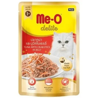 Me-O Delite Tuna with Crab Stick in Jelly Cat Wet Food