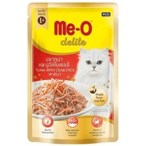 Me-O Delite Tuna with Crab Stick in Jelly Cat Wet Food