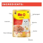 Me-O Delite Tuna with Crab Stick in Jelly Cat Wet Food
