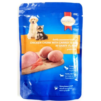 SmartHeart Chicken Chunk With Carrot & Egg in Gravy Flavor Puppy Dog Wet Food