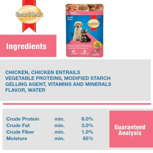 SmartHeart Chicken Chunk in Gravy Puppy Dog Wet Food