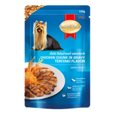 SmartHeart Chicken Chunk in Gravy Teriyaki Flavor Puppy Dog Wet Food